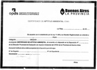 Certificado de aptitud ambiental